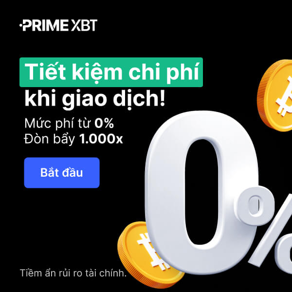 Phần thưởng giảm phí trên PrimeXBT.